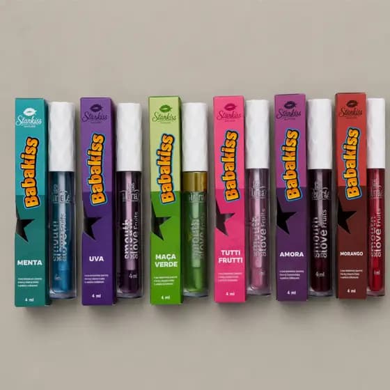 Gloss Hidratante Brilho Labial BabaKiss Efeito Molhado com Cheirinho - Promoção !