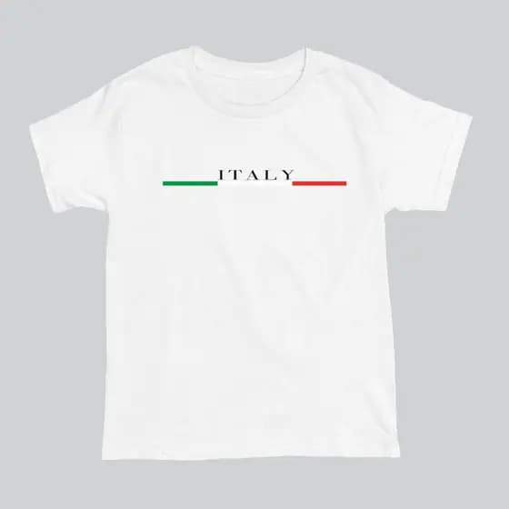 Camiseta Branca Casual Unissex Estampa Italy