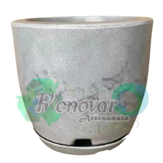 Vaso de Planta Pequeno Bojo com prato PP