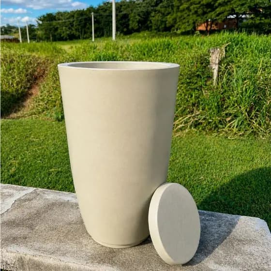 Vaso De Planta Cone Brilhante Luxo Decorativo P