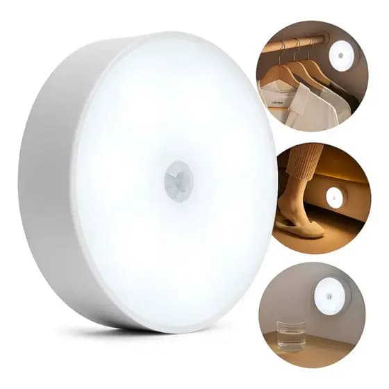 Luminárias Lâmpada Led Sem fio com Sensor Presença recarregável
