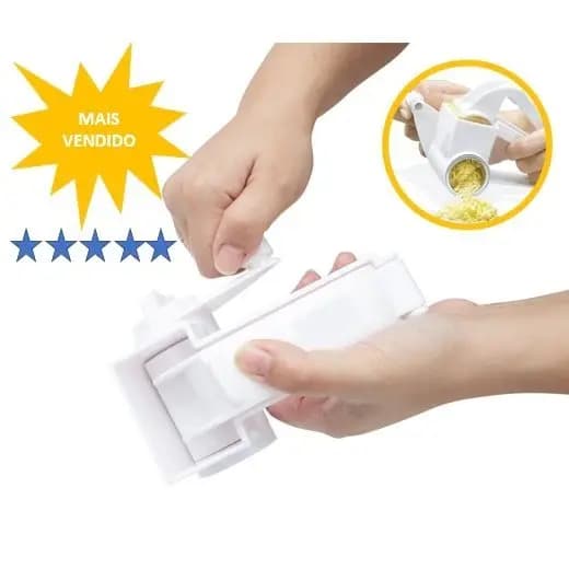 Ralador Manual de Queijo com Manivela, Aço Inox, para Queijo, Presunto, Legumes e Chocolate