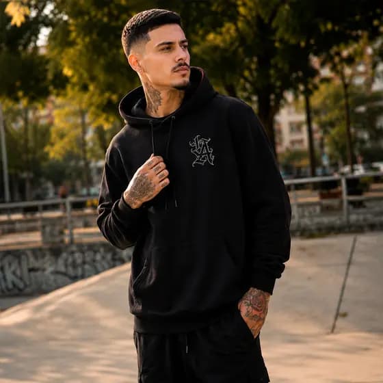Moletom Temático Los Angeles Moletom Básico Confortável LA Flanelado Unissex Com Capuz Envio Imediato