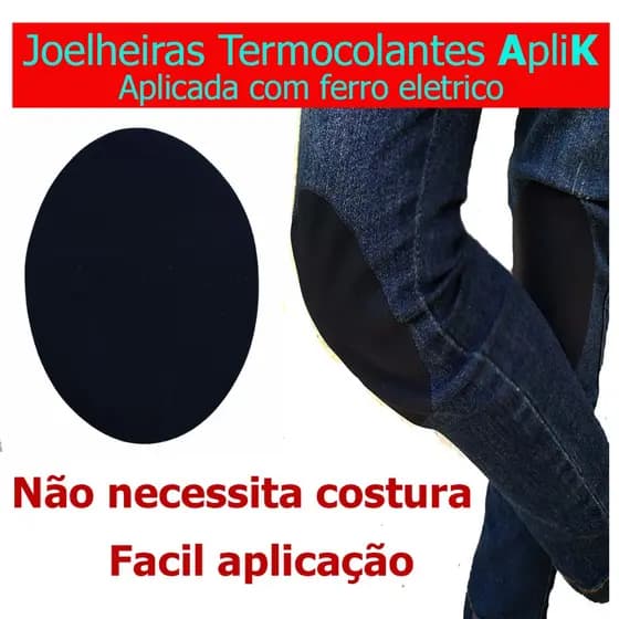 4 Pares Joelheira temocolantes ApliK reforço calça uniforme escolares