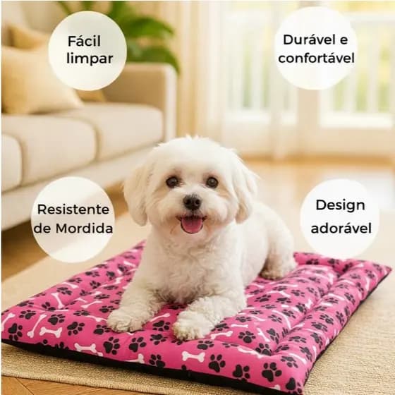 Caminha Pet Colchonete Para Cachorro ou Gato Cama Pet Térmica Lavavel Fofinha Impermeavel