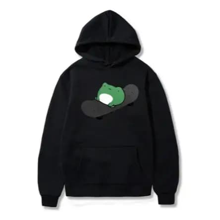 Moletom Masculino Com Capuz, Estampa Skate Sapo Engraçado Tecido Premium 100% Algodão