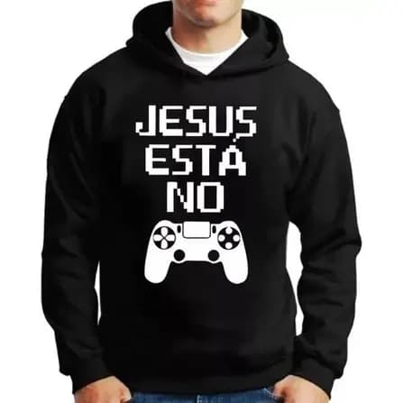 Casaco Moletom Jesus Está No Controle Blusa Frio Gospel Cmz Unissex em 100% Algodão