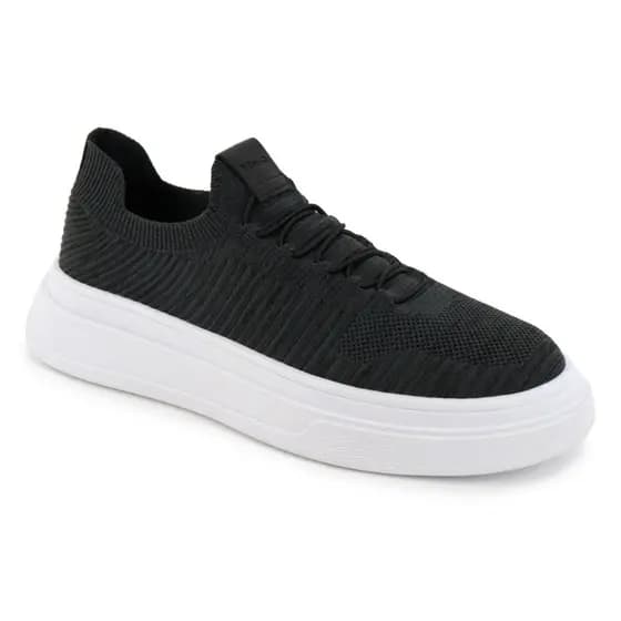 Tênis Masculino Meia Knit Calce Fácil Cinza Mescla Leve e Confortável