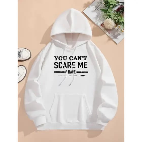 Moletom com capuz estampada, camisola casual com cordão, adequada para inverno e outono, 4S feminino.