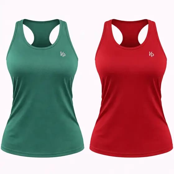 Kit 2 Regatas Dry Fit Feminina Treino Academia Corrida Costas Nadador Poliester Zero Transparência Tecido Respirável