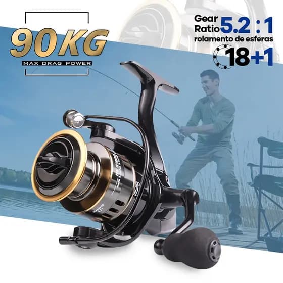 250kg Max Arraste Molinete De Pesca De Metal EVA HE1000-7000 Cana Em Água Salgada.