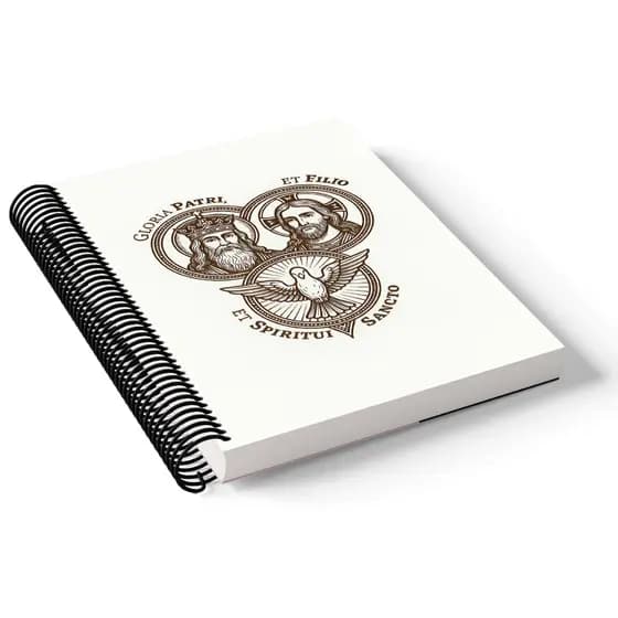 Caderno 1/4 capa dura espiral 96 folhas - SANTISSIMA TRINDADE