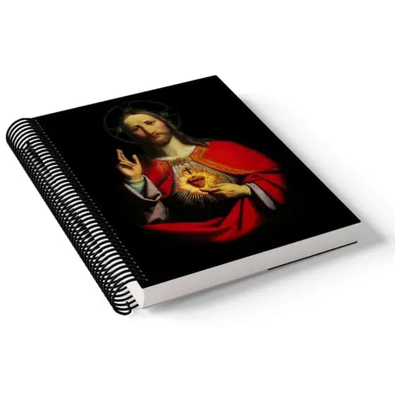Caderno 1/4 capa dura espiral 96 folhas - JESUS CRISTO #6