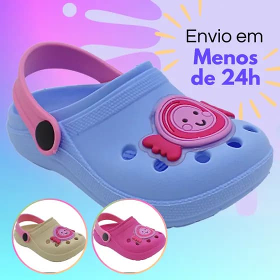 Papete Babuche Infantil Menina Confortável Sandália Macia Leve Antiderrapante