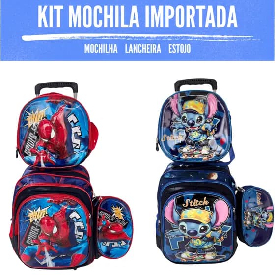 Mochila Mochila Escolar Mochila Rodinha Mochila de Rodinha Infantil
