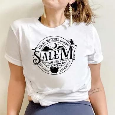 Camisa Premium Camisa Feminina T-Shirt Blusa Bruxas De Salem Dias Das Bruxas