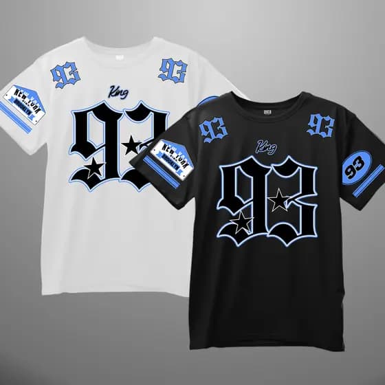 Conjunto 02 Camisetas Jersey King 93 Camisa Streetwear Basquete Algodão Premium Conforto