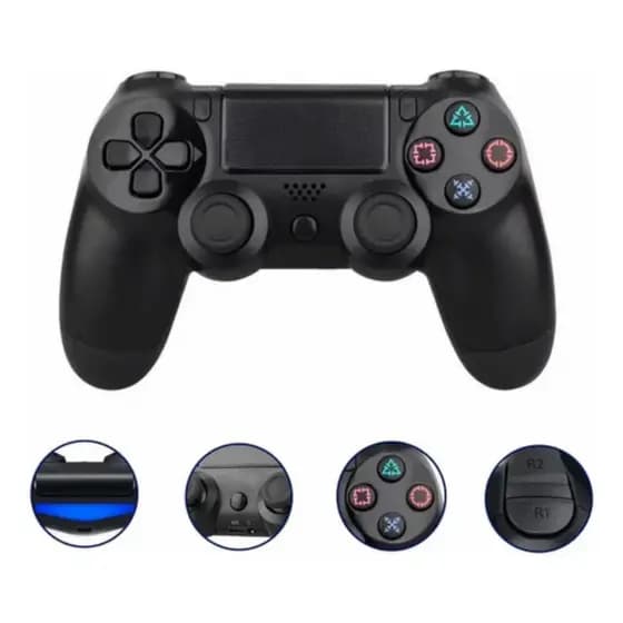 Controle Wireless Compatível com PS4 Joystick Bluetooth Gamer Recarregável Alta Precisão Sem Delay Dual Vibração