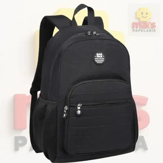Mochila Bak Pak Urban Journey BP2652-M Costas Escolar Preto
