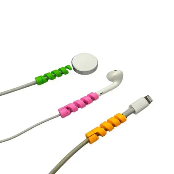 20 Protetor de Cabo de Celular Carregador Fone de Ouvido Usb Formato Espiral Diversas Cores