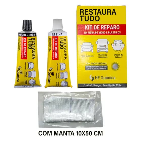 Kit Restauratudo Reparo Cola Parachoque (vedachoque) 190gr