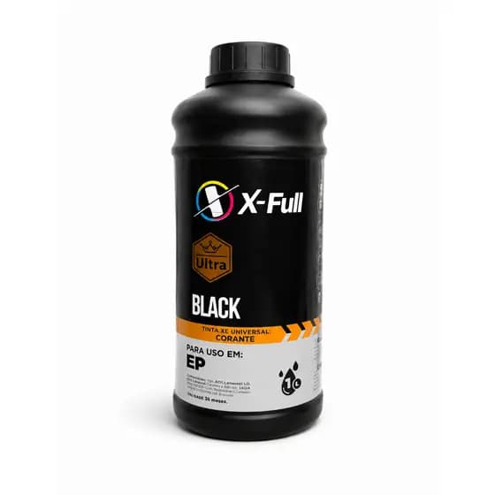 Tinta Corante X-Full Preta 1L Compatível Epson L3110 L5190 L365