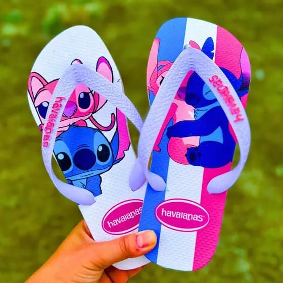 Chinelo Feminino Tira Grossa Desenhos – Visual Divertido Frete Grátis