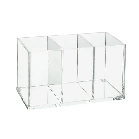 Organizador Porta Brinco Multiuso 3 Divisórias Bijuteria Acrílico Joalheria Pedra Metal Preciosa