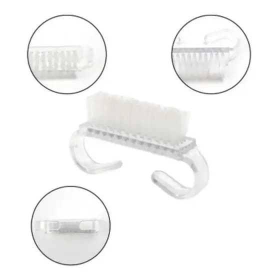 100un Mini Escovinhas Manicure Limpeza De Unha Tira Pó Salão