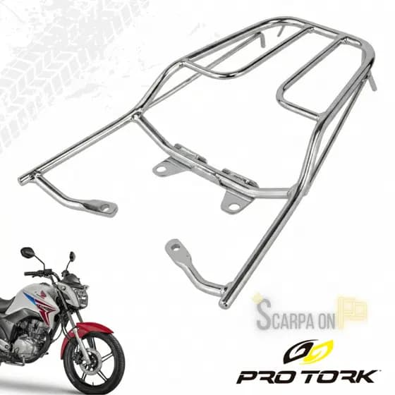 Bagageiro Pro Tork Modelo Sansão Cromado Titan Fan Start 150 160 2014 a 2019