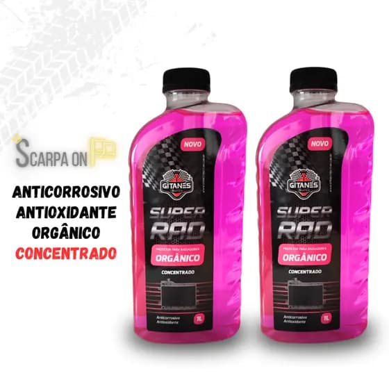 Fluido para Radiador Anticorrosivo Super Rad Orgânico Aditivo Concentrado 1L Gitanes