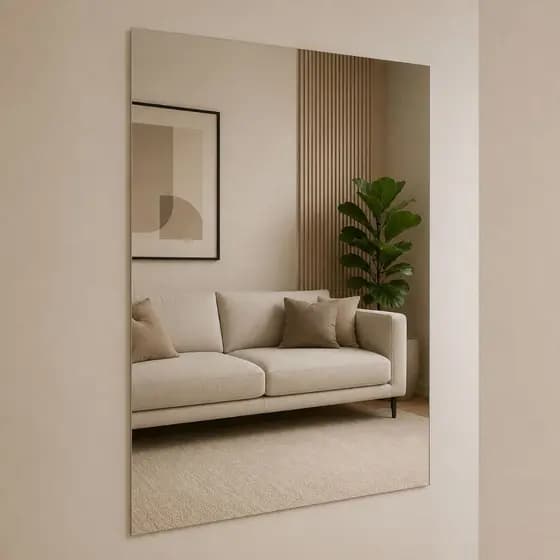 Espelho 100x80 Grande Lapidado Para Quarto/Sala/Banheiro Barbear/ Maquiagem Penteadeira Decorativo