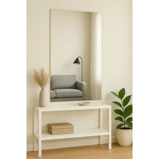 Espelho Decorativo GRANDE Lapidado100cm x 40/50/60/70/80 Para Quarto/Sala/Banheiro Fixação Em Parede