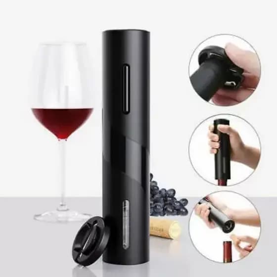 Saca Rolhas Abridor Vinho Automático Elétrico Removedor Abre Fácil Acessórios Corta Lacre Presente
