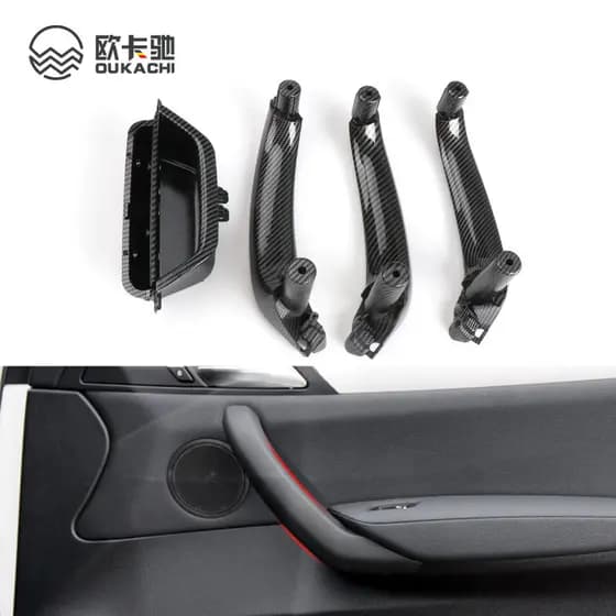 LHD Interior Do Lado Motorista Porta Passageiro Puxar Alça Braço Painel Capa Guarnição Para BMW X3 X4 F25 F26 2010-2016