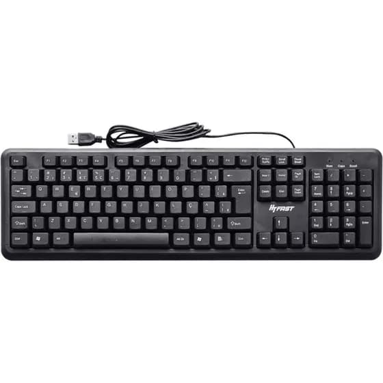 Teclado Full Size Abnt2 Preto Escritório