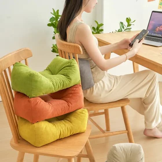 Almofada de Suporte Lombar com Design Ergonômico em Arco /Travesseiro para Cadeira, Cama, Escritório