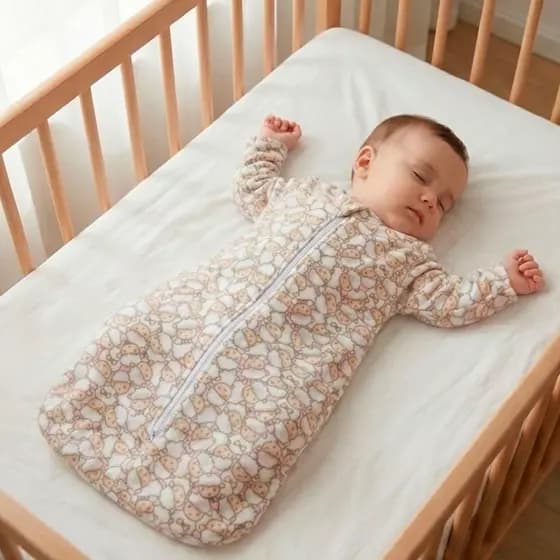 Saco De Dormir Bebê Com Manga 9 a 18 meses Cobertor Pijama Soft Infantil Casulo Bebe Carneiro Rosa