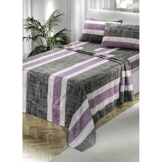 Jogo De Cama 150 Fios Coração Casal 4 Peças