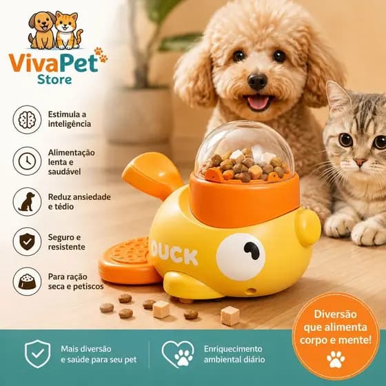 Brinquedo Pet Interativo Dispensador de Ração Slow Feeder para Cães e Gatos | Enriquecimento Ambiental