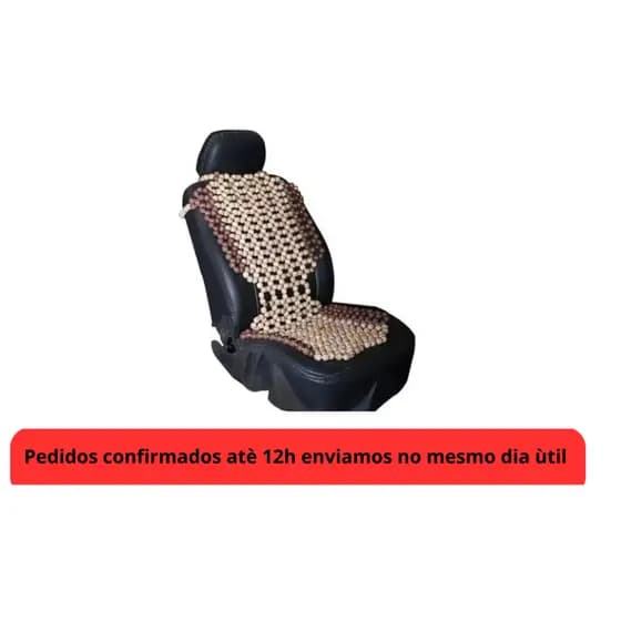 Encosto massageador bolinha madeira para bancos de carros