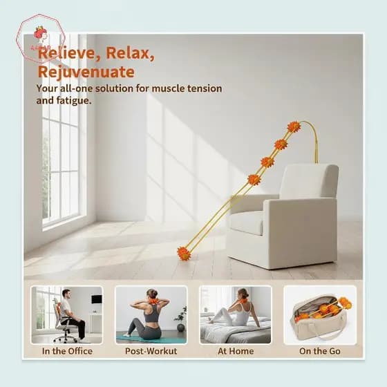 AACAR Pull Ba Handheld Massageador Rolo Leve Portátil Para Ombro Ne Relaxamento Muscular Novo