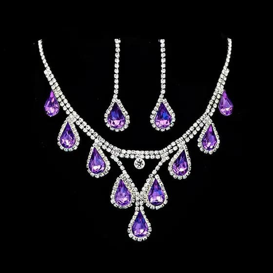 ziyulinph Romântico 2 Peças/Set Conjunto De Jóias De Casamento Cristal Brilhante Noiva Senhoras Nelace Brincos BR