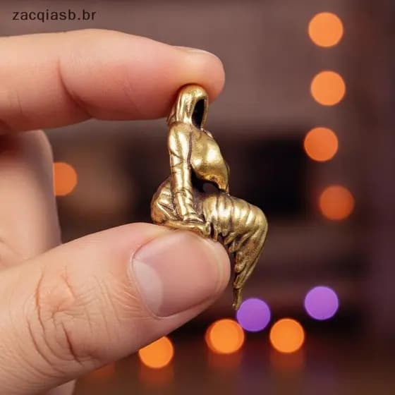 Nobleflyingza Pequeno Bronze Abóbora Demônio Ornamento Fino Esculpido Lua Bruxa Estátua Estatueta Para Festa Em Casa Dec
