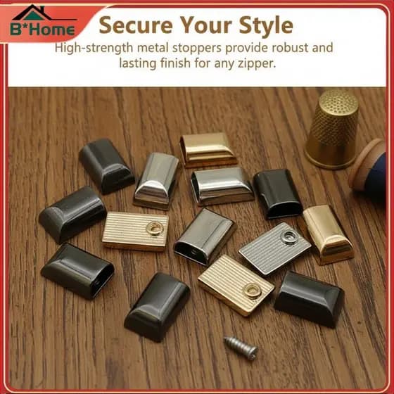 BHTH 10 Peças Kit De Rolha De Zíper De Metal Clipe Traseiro Com Conjunto De Reparo De Parafuso Para Bolsa DIY Costura Ca