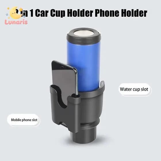Lunaris 2 Em 1 Suporte De Copo De Água Do Carro Com Armazenamento Telefone Móvel Expansor Adaptador Multiuso Garrafa Cop