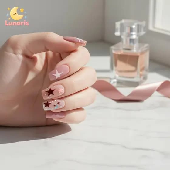 Lunaris Pentagrama Prego Stiers À Prova Dwaterproof Água Irregular Estrela Decalques De Unhas Adesivo DIY Arte Do Para U