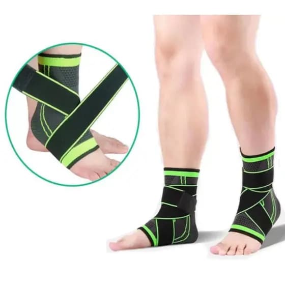 Tornozeleira Anti-Derrapante Ortopédica Ajustável Esportiva Proteção de Joelho com Strap