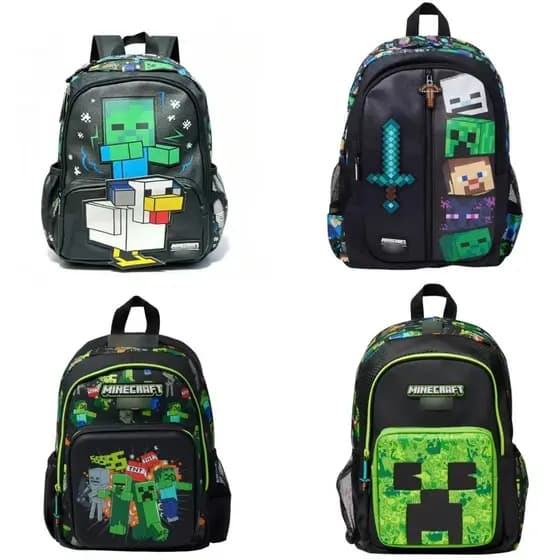 Austrália Minecraft Novo Estilo Mochila Alunos da Escola Primária Grande Capacidade Conjunto de Bolsa de Lazer Ao Ar Liv