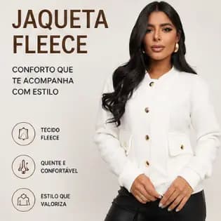 Jaqueta Fleece Feminina Inverno Casual Elegante Tamanho Único Jaqueta Feminina Fleece Macia Quente